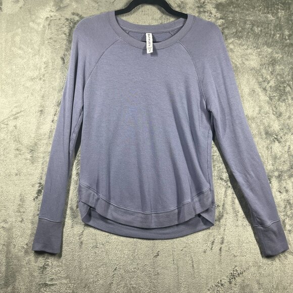 Athleta Mindset Sweater Women Size XS Purple Long Sleeve Lightweight Sweatshirt - Picture 2 of 6
